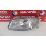 Farol Gol G4 Cromado Carcaça Cinza